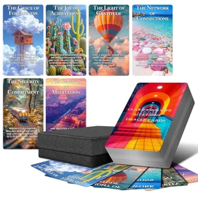 Image of ZZBUY Clarifying Life Situations Oracle Cards, 100 Cards Deck for Beginners Cover Love Career