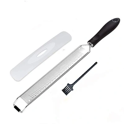 Image of NILICAN 304 Stainless Steel Peeler Kitchen Fine Grinder Grater Cheese Planer Planing Lemon Potato Baking Tools, Garlic, Ginger, Fruit, Vegetables (Black)