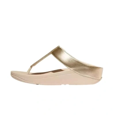 Image of Fitflop Women&#039;s FINO GLITTERDUST Metallic Toe Post Sandals, Gold, 6.5 UK