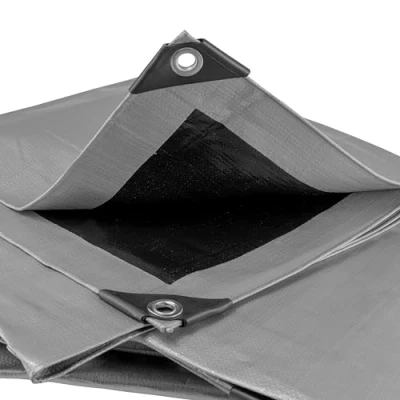 Image of Tough heavy duty waterproof tarpaulin/cover up tarp,260gsm builders sheet,garden +camping (2m x 3m)