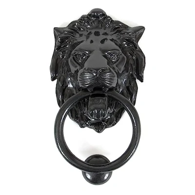 Image of From The Anvil Black Lion Head Door Knocker