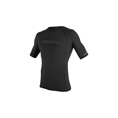 Image of ONeill Thermo X Short Sleeve Crew Top Black Easy Stretch Quick dry Water repellency, odor resistance