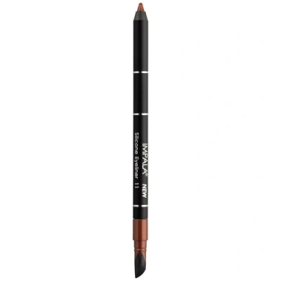 Image of IMPALA Waterproof Eyeliner with Silicone, Brown Glitter Color No. 11 Defined Line or Smudged Effect Easy to Apply Creamy Texture Intense, Long Lasting, and Water Resistant