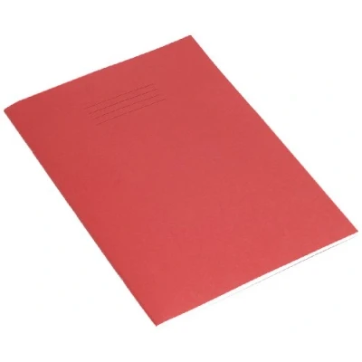 Image of Rhino Stationery Exercise Book A4 80 Page Blank Red Learning Resources School Books Pack of 10, VEX668 205 6