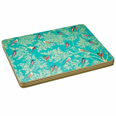 Image of Sara Miller Chelsea Collection Set of 4 Green Placemats