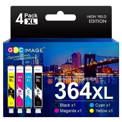 Image of GPC Image Multipack Ink Cartridges Replacement for HP 364XL 364 Compatible with 5510 5520 5522 5524 6510 6520 B8550 C5388 7510 7520 4620 3070A (Black Cyan Magenta Yellow, 4 Pack) (Packaging may vary)
