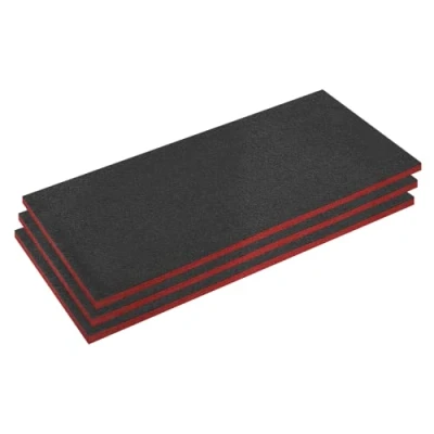 Image of Sealey Easy Peel Shadow Foam® Red/Black 30mm Pack of 3