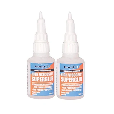 Image of 2 x 50g BOND IT HIgh Viscosity super glue adhesive Clear Cyanoacrylate