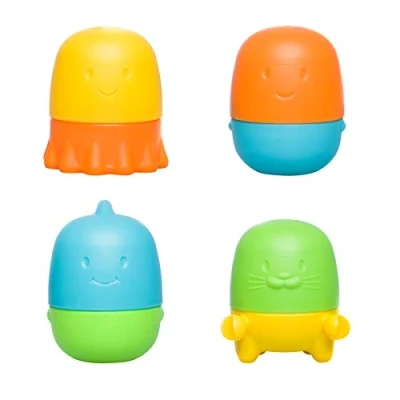 Image of Ubbi Interchangeable Bath Toys for Toddlers and Baby, Colorful Mix Match Baby Accessory, Water Toddler Time Play, Set of 4