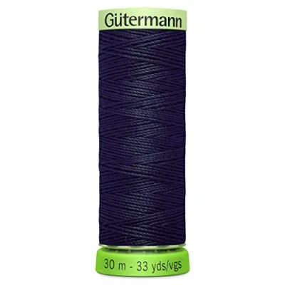 Image of Gutermann 723665 339 Sew All 100% Recycled Top Stitch Thread 30mtr, Midnight Blue, One Size