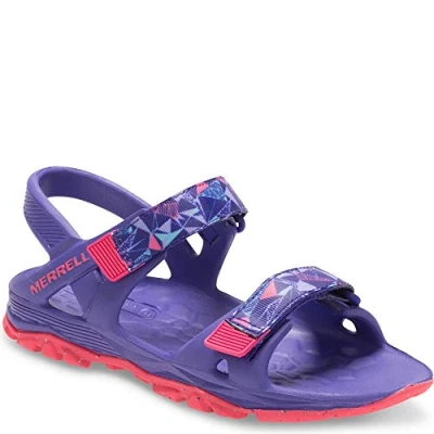 Image of Merrell Girls&#039; Ml Hydro Drift Sports &amp; Outdoor Sandals, Purple (Purple/Coral), 11 Child UK 30 EU