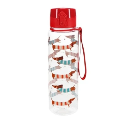 Image of Rex London Drinks bottle with push button lid 700ml Sausage Dog