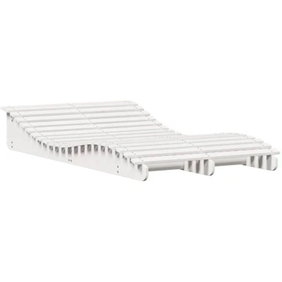 Image of vidaXL Sun Lounger White 205x110x31.5 cm Solid Wood Pine