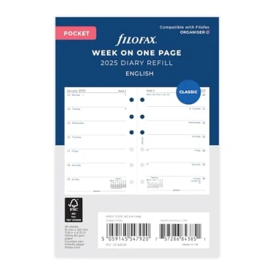 Image of Pocket Week per page English 2025