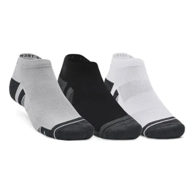 Image of Under Armour Performance TECH LOW 3 PACK Unisex Sports socks, Size: 12 15, Mod gray/white/jet gray