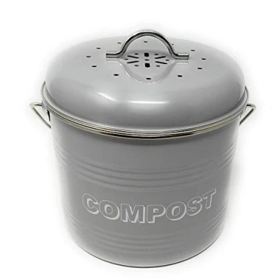 Image of Lesser &amp; Pavey LP42239 New Sweet Home Compost, Metal, Grey, 21 x 19 20 cm