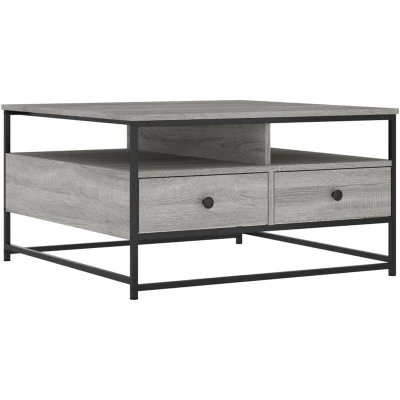 Image of vidaXL Coffee Table Grey Sonoma 80x80x45 cm Engineered Wood
