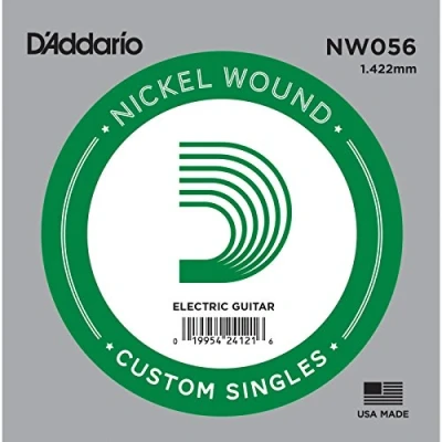 Image of D&#039;Addario NW056 .056 Nickel Wound Single String for Electric Guitar