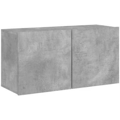 Image of vidaXL TV Cabinet Wall mounted Concrete Grey 80x30x41 cm