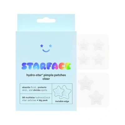 Image of Starface Hydro Star Clear Big Pack, Invisible Hydrocolloid Pimple Patches, Two Sizes and Shape, Absorb Fluid Reduce Redness (96 Count)
