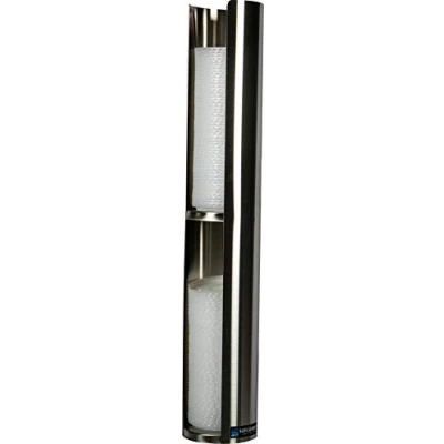 Image of San Jamar L3402 Wall Mount Cup Lid Dispenser, Stainless Steel
