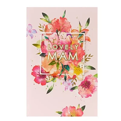 Image of UK Greetings Mother&#039;s Day Card With Envelope Floral Mam Design