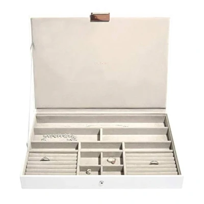 Image of Stackers White &amp; rose Gold Supersize Jewellery Box Lid