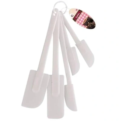 Image of The Home Fusion Company 5 Pcs Spatulas Mixing Plastic Set Utensils Cake Smoother Cooking Baking Kitchen