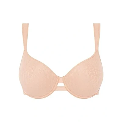 Image of Chantelle Womens Smooth Lines Covering Memory Bra Beige Nylon Size 36D