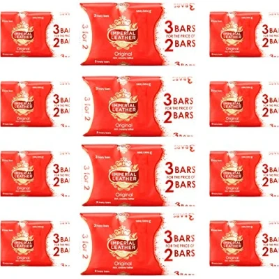 Image of 36x Cussons Imperial Leather Original Ivory Classic &amp; Rich Creamy Soap Bar 100g (12 PACK)