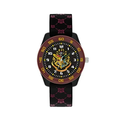 Image of Harry Potter Warner Brothers Black/Burgundy Silicon Strap Watch HP9050ARG