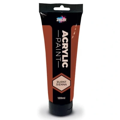 Image of Zieler Burnt Sienna Acrylic Paint 120ml Easy Squeeze Tube