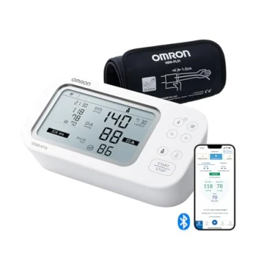 Image of OMRON X7 Smart AFib blood pressure Monitor Screen for with every check at home Clinically validated incl. pregnancy and diabetes 2 Users free app Intelli Wrap Cuff 22 42cm
