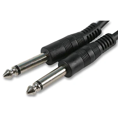 Image of PCArena Guitar Amp Cable 6.35mm To 1/4&quot; Mono Jack Plug Lead 2m