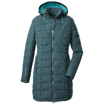 Image of Killtec Women&#039;s Skane Wmn Quilted Jacket with Down Look and Removable Hood