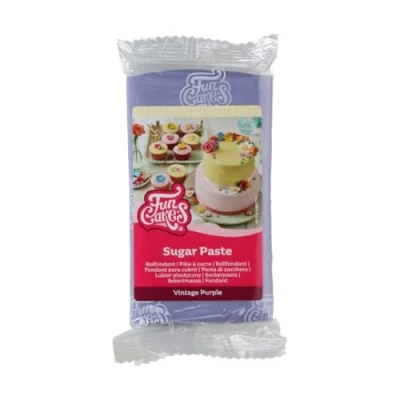 Image of FunCakes Sugar Paste Vintage Purple, Delicious Taste, Smooth Texture, Great for Cakes, Cupcakes and Cookies, Halal, Kosher, Gluten free, 250 g