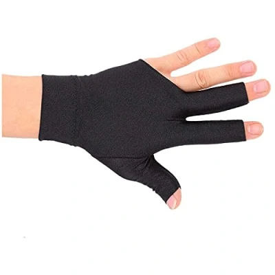 Image of Akozon Pool Glove Left Hand Snooker Open Three Finger Spandex Billiard Cue Gloves Gant Billard