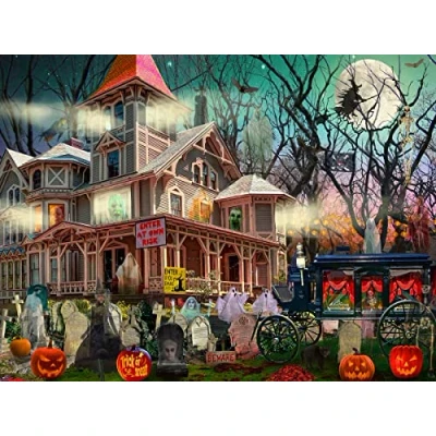 Image of Haunted Mansion Jigsaw Puzzle 550 Piece by Vermont Christmas Company