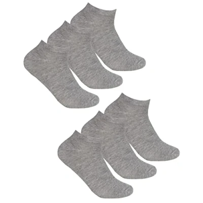 Image of undercover lingerie 12 Pairs Ladies Bamboo Trainer Socks 41B683 Grey