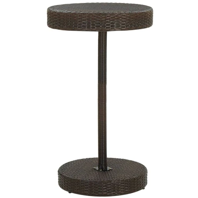 Image of vidaXL Garden Table Brown 60.5x106 cm Poly Rattan