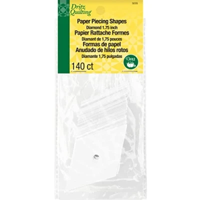 Image of Dritz Quilting Paper Piecing 60 Degree Diamond 1.75 inch 140/Pkg, White