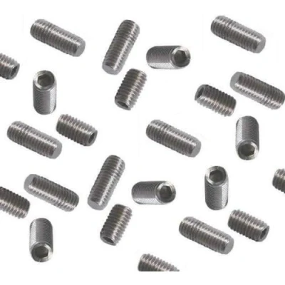 Image of Grub Screws Metric Thread (Mixed 40 PACK) A2 Stainless Steel 10 x M3,M4,M5 &amp; M6 5mm Flat Point, Cone Point or Cup Allen Key Screw (Din913 and (10 of Each))