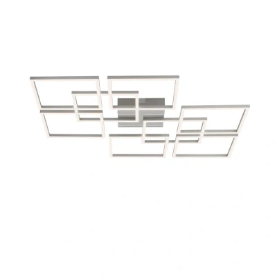Image of Q Inigo Integrated LED Semi Flush Ceiling Light Steel 8x 7.3W 2700 5000K Dimmable
