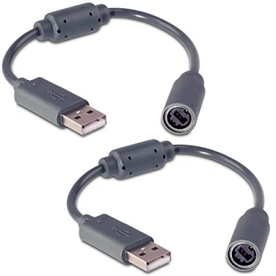 Image of LEAGY 2Pack Wired Controller USB Breakaway Cable Cord for Microsoft Xbox 360 Guitar Hero