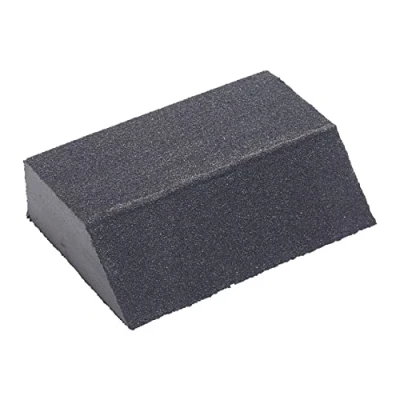 Image of Fit For The Job Medium/Coarse Grade Angled Flexible Reusable Sanding Block Wood, Furniture, Metal, Plaster Home Improvement, Decorating and More