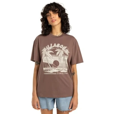 Image of Billabong Print Tshirt, Women&#039;s, Size: Small, Brown