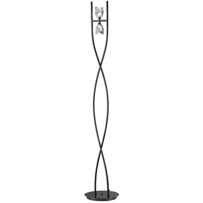 Image of Eclipse Floor Lamp 2 Light G9, Black Chrome