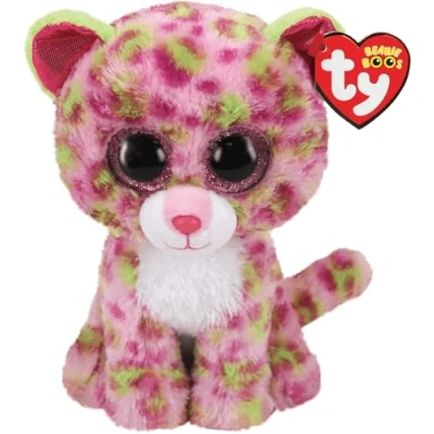 Image of TY 2005076 Lainey Leopard Beanie Boos Stuffed Animal, Multicoloured, 15cm