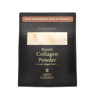 Image of Bovine Collagen Powder with Hyaluronic Acid &amp; Vitamin C 100% Pure Unflavoured Premium Hydrolysed Type 1 3 Peptides for Joints, Muscles, Hair, Skin Nails Satin Naturel