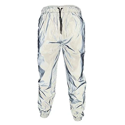 Image of NewL Reflective Trousers Men Running Dance Cycling Fluorescent Pants (L) Grey